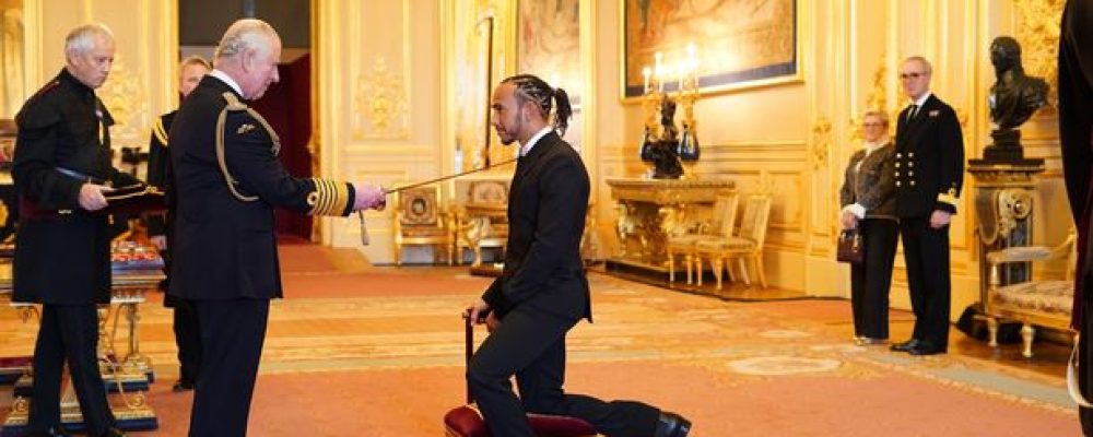 Sir Lewis Hamilton – F1 Knighted for his services to motorsports.